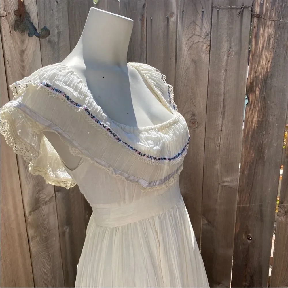 Vintage Gunne Sax by Jessica 70's Prairie Summer dress size 9 - Picture 10 of 15